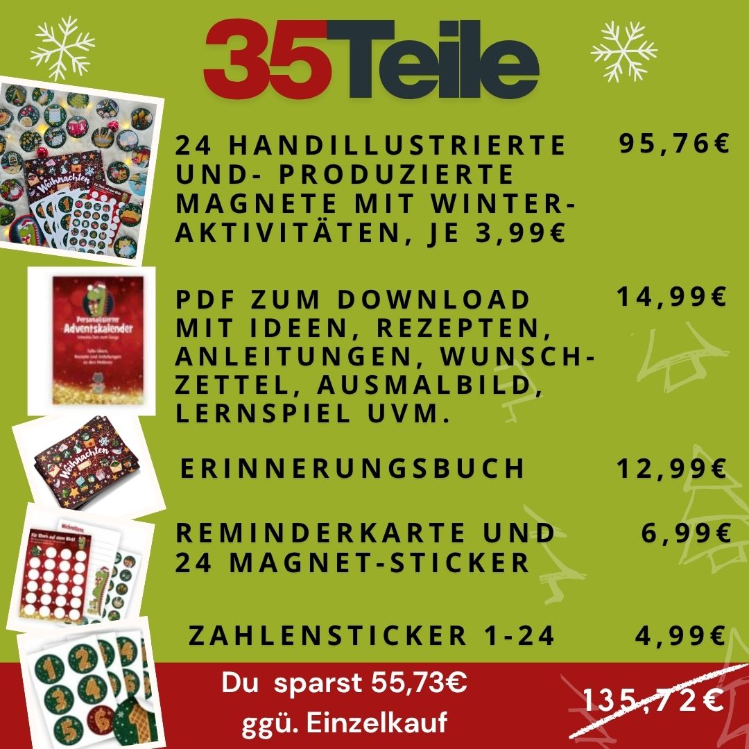 Erlebnis-Adventskalender | Erweiterung Wochenplan Winter